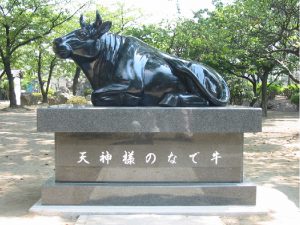 萩原天神社 座牛奉納